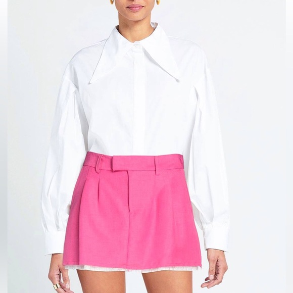 REVOLVE Dresses & Skirts - Pink Mini Skirt with Pin Striped Lining NTW
